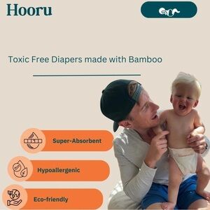 Super-Absorbent Baby Diapers Hypoallergenic Plant-Based Biodegradable Disposable